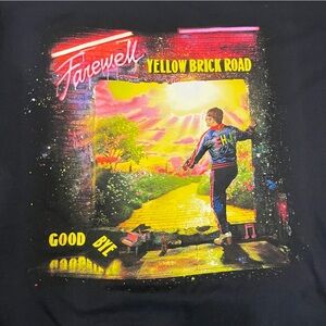 Elton John Official Merchandise 2019 Farewell Tour Concert Tee Size 2XL black